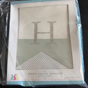 Pottery Barn Kids Happy Easter Garland Pastel Color Theme